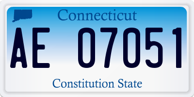 CT license plate AE07051