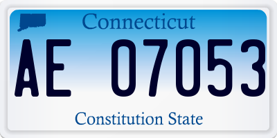 CT license plate AE07053