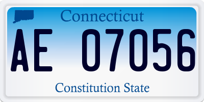 CT license plate AE07056