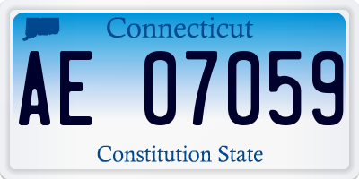 CT license plate AE07059