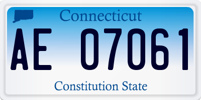 CT license plate AE07061