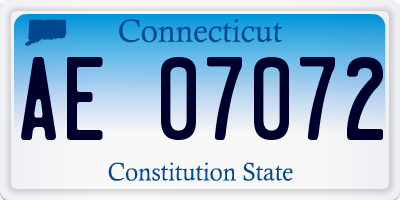 CT license plate AE07072