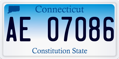 CT license plate AE07086