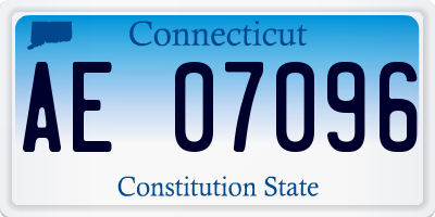 CT license plate AE07096