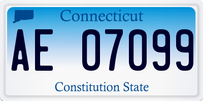 CT license plate AE07099