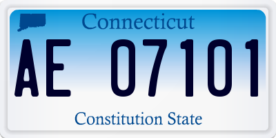 CT license plate AE07101