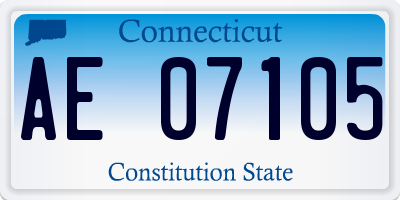 CT license plate AE07105