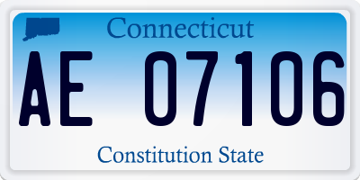 CT license plate AE07106