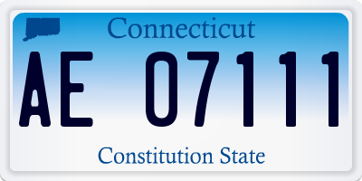 CT license plate AE07111