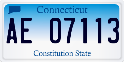 CT license plate AE07113
