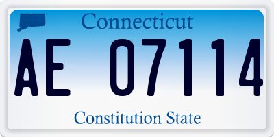 CT license plate AE07114