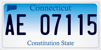 CT license plate AE07115