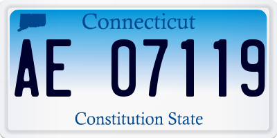 CT license plate AE07119