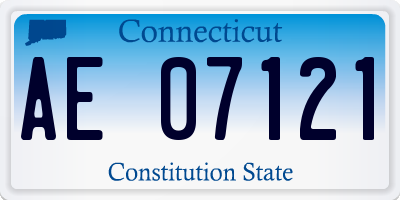 CT license plate AE07121