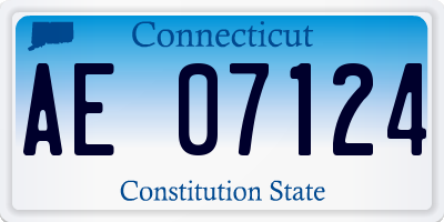 CT license plate AE07124