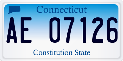 CT license plate AE07126
