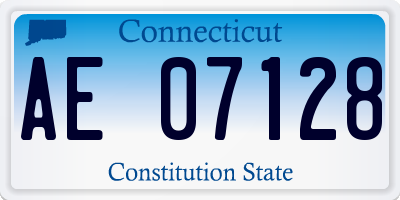 CT license plate AE07128