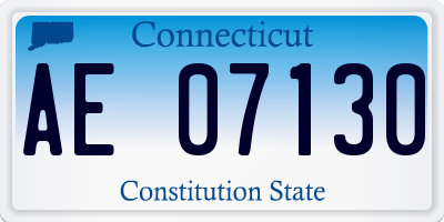 CT license plate AE07130