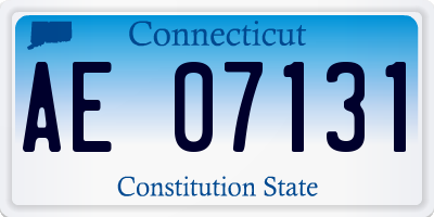 CT license plate AE07131