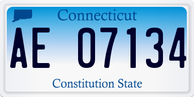 CT license plate AE07134