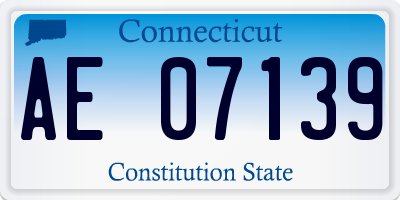 CT license plate AE07139