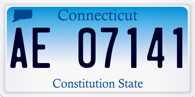 CT license plate AE07141