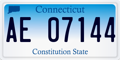 CT license plate AE07144