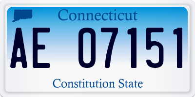 CT license plate AE07151