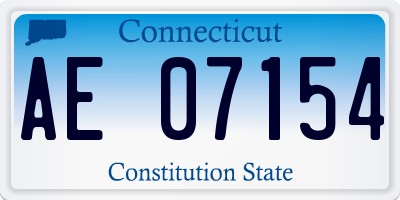 CT license plate AE07154