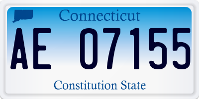 CT license plate AE07155