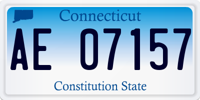CT license plate AE07157