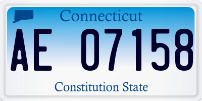 CT license plate AE07158