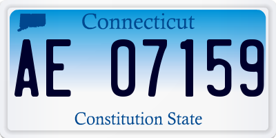 CT license plate AE07159