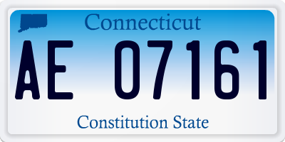 CT license plate AE07161