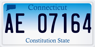 CT license plate AE07164