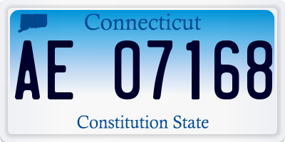 CT license plate AE07168