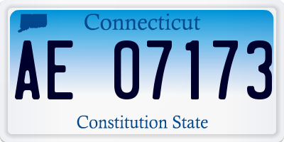 CT license plate AE07173