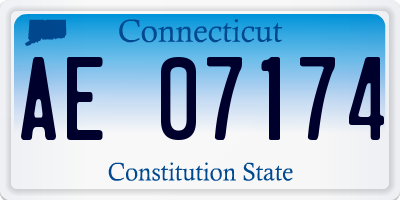 CT license plate AE07174