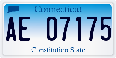 CT license plate AE07175