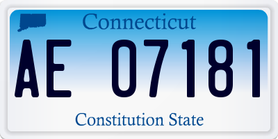 CT license plate AE07181
