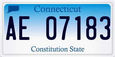 CT license plate AE07183