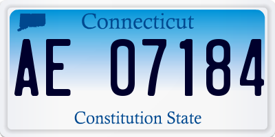 CT license plate AE07184