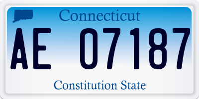 CT license plate AE07187