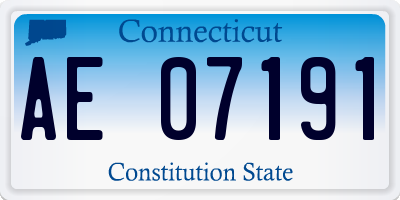 CT license plate AE07191