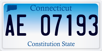 CT license plate AE07193
