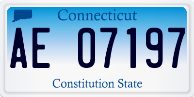CT license plate AE07197