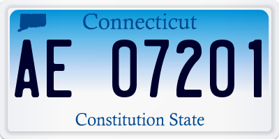 CT license plate AE07201