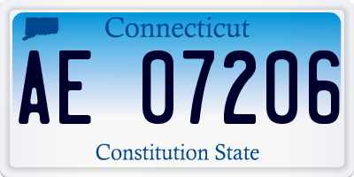 CT license plate AE07206