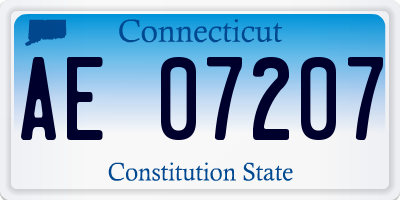 CT license plate AE07207