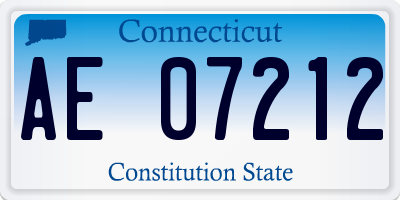 CT license plate AE07212